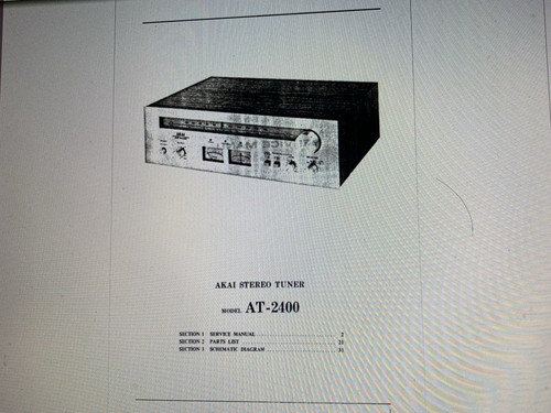 Akai 2400 service manual - akai,