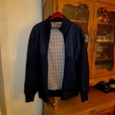 Orvis 100% Wool Shooting Sweater Jacket Mens Knit Lined Full Zip Dark Blue LG