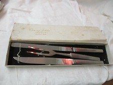 Vintage Italy Concord Jubilee stainless steel Carving & Cake Knife Fork Orig Box