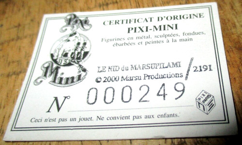 Pixi franquin certificat - franquin,