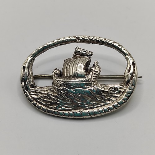 Antique solid silver viking - antique,