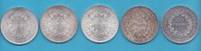Lot de 5 Pièces De 50 francs