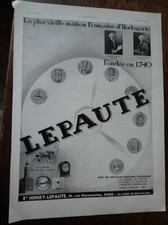 horlogerie Ets HENRY LEPAUTE fondée en 1740 publicité papier ILLUSTRATION 1933