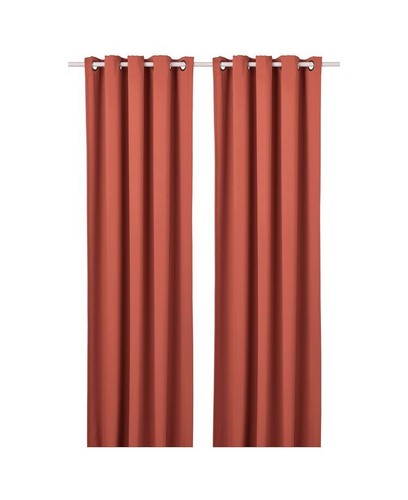 Rideaux rouges œillets - rouges,