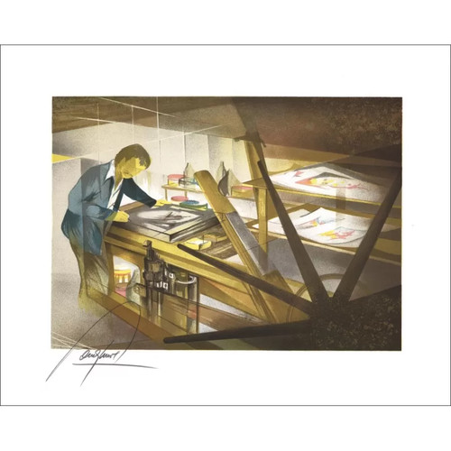 Poulet raymond lithographie - poulet,
