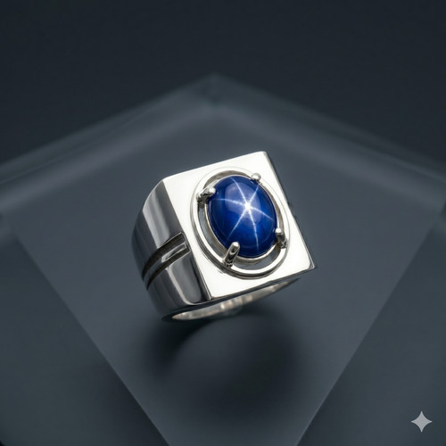 Bague homme solitaire vintage