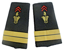 GENIE  -  fourreaux d'épaule de LIEUTENANT -  mle 1990 = drap bleu foncé