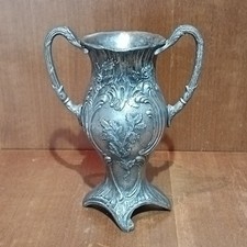 Magnifique Vase En Étain Ou