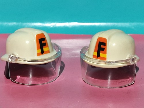 Playmobil casques blancs - x2,