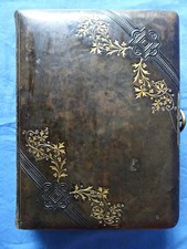 album photo ancien vide, pour photos CDV, Cabinet,  XIXe siècle REF395