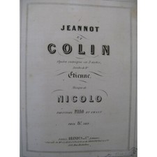 NICOLO Joconde Jeannot et Colin Opéra Chant Piano ca1850