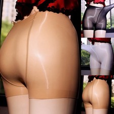 Short boxer lingerie extensible sexy en blanc avec huile tissu pur brillant