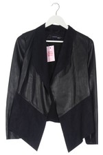 RESERVED Veste en cuir synthétique Dames Veste T EU 34 noir style décontracté