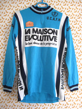 Maillot Cycliste Acrylique La Maison Evolutive UCAFH vintage 70'S jersey - L
