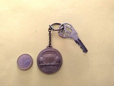 RARE ANCIEN PORTE CLÉS VW VOLKSWAGEN COCCINELLE + CLÉ DE NEIMAN D'ÉPOQUE 60'