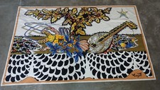 Jean LURÇAT Grande tapisserie vintage impression Signée dans l'œuvre.