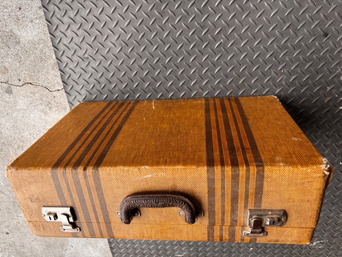 Brown vintage suitcase tan