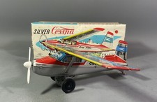 AVION JAPONAIS - SILVER CESSNA - NOMURA - JOUET EN TOLE