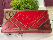 Ancienne BOITE PÂTES de FRUITS carton papier Confiserie d'Auvergne CLERMONT-Fd