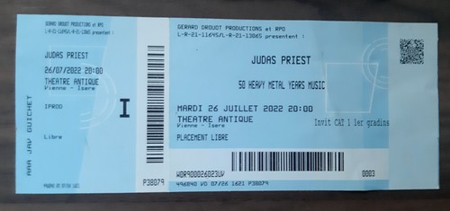 Ticket billet unused - billet, place