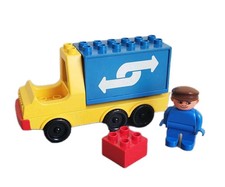 Lego Duplo 2632 Camion Livraison Jaune Chauffeur Vintage 1987 Complet Bon État