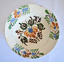 RARE ASSIETTE CREUSE EN TERRE