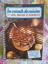 Ancien Les Carnets de Cuisine N°3 GRIL BROCHE BARBECUE Hachette Pratique 1978