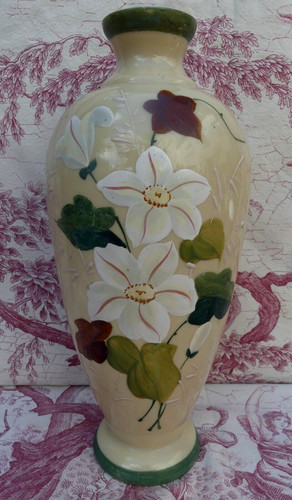 Vase opaline ancien décor - en,