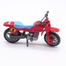 43615 Playmobil Moto Cross Rouge et Bleue incomplète