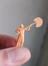 Rare Vintage Figurine Serviteur Ombrelle EGYPTIEN Egypte Antique Pyramide 1970