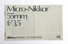 NIKON Micro-Nikkor 55mm f/3,5 Manuel d'utilisation en français