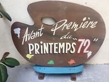 Plaque Palette Printemps étalagiste magasin Déco Loft Vintage Années 70 70s