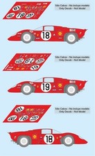 Décal Ferrari 312 P Le Mans 1969 18 19 test 1:32 1:24 1:43 1:18...