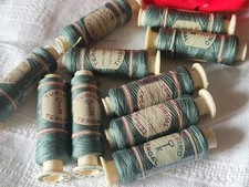 Lot 10 bobines de fil Tergal