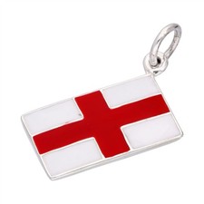 jewellerybox Breloque drapeau anglais en argent sterling