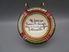 Cendrier a dicton en faïence