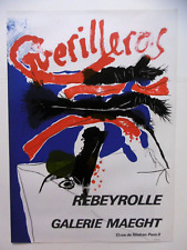 REBEYROLLE Paul Affiche originale litho 1969 Guerilleros Nouvelle Figuration
