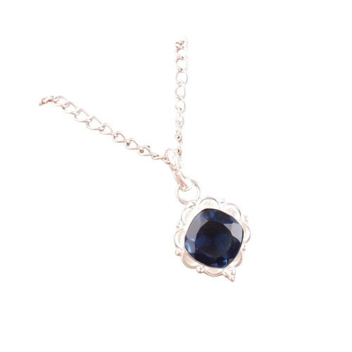 Pendentif neuf topaze bleue