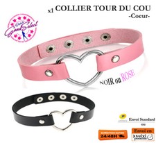 Collier Femme Tour du cou -Coeur-  Gothique Punk Sexy Cosplay BDSM