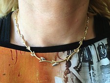 Collier OR bicolore 9 carats