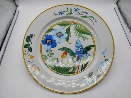 Grand plat perroquet en - au,
