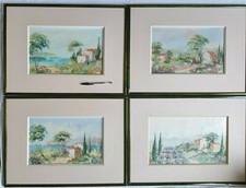Lot de 4 tableaux peinture