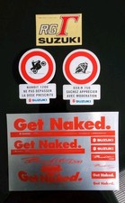 Lot Autocollant Vintage Moto Stickers Suzuki