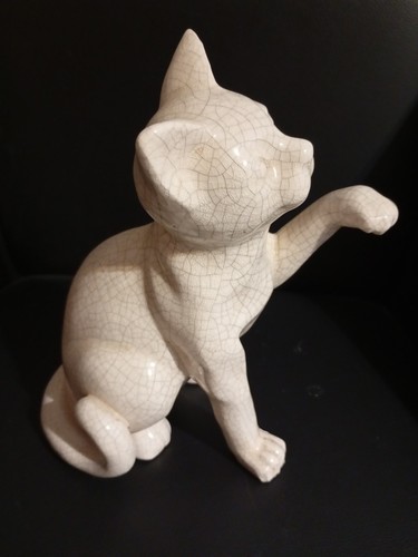 Chat émaux craquelé la - émaux,