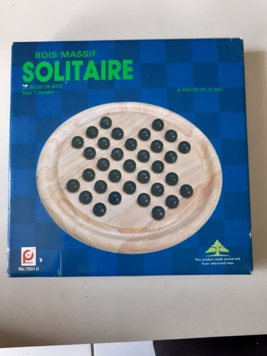 Jeu solitaire bois - bois, massif