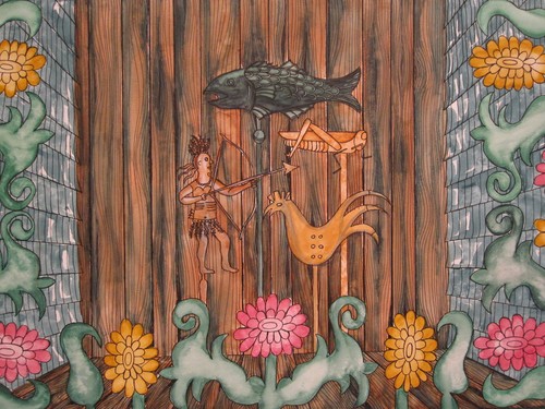 Peinture vintage folk - peinture,
