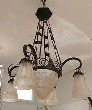 GRAND LUSTRE ART DÉCO 1930