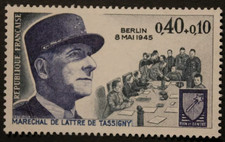 Timbre - FRANCE - Maréchal de LATTRE de TASSIGNY - Neuf** - YT1639 - 1970