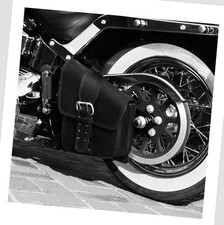 Sacoche latérale de bras cadre rigide Noir 1 Big Fermeture { Harley softail }  