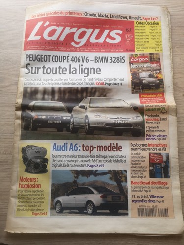 Argus 1997 peugeot - l'argus, du